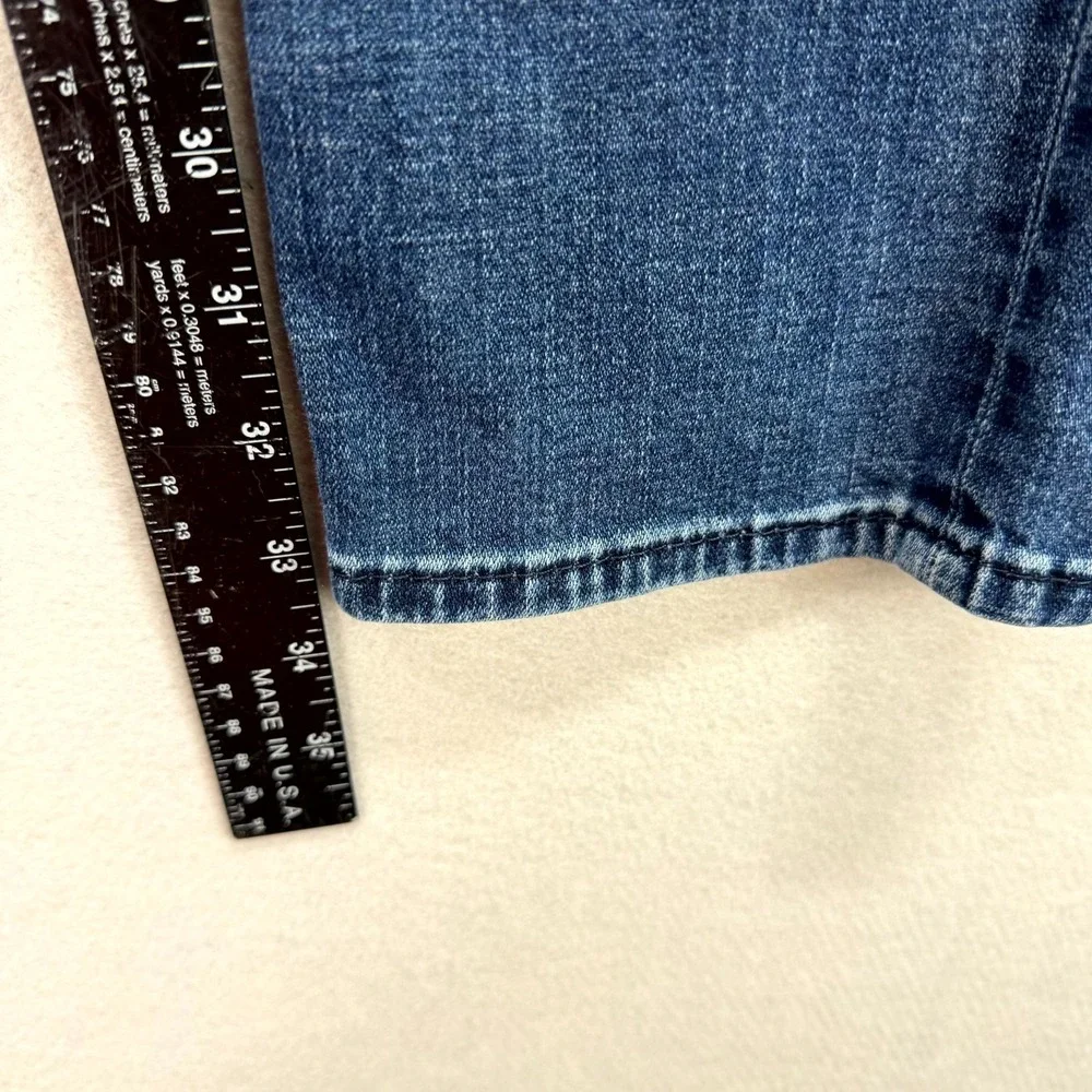 True Religion Jeans Mens 32x34 Blue Denim Pants Distressed Faded Slim Midnight